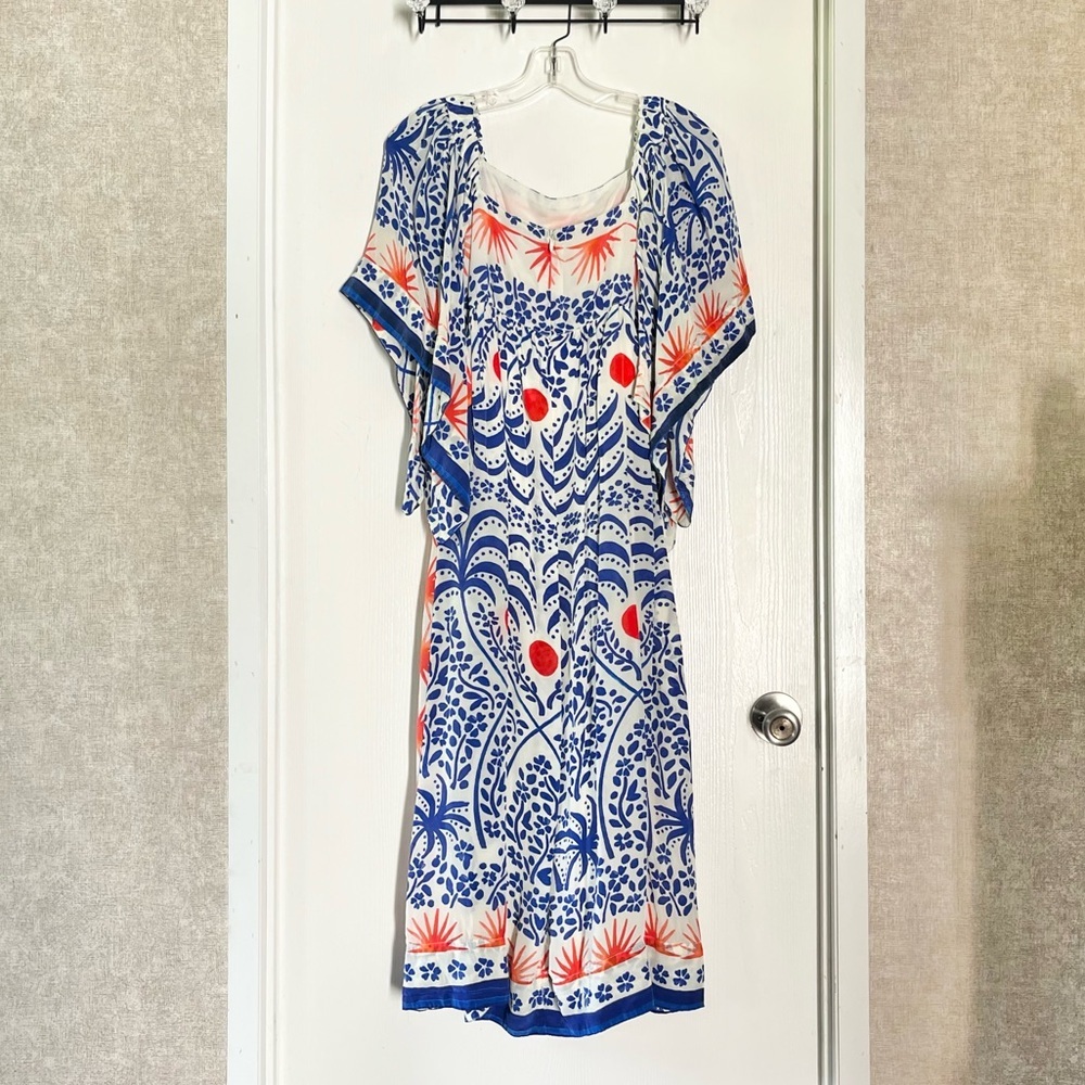 FARM RIO Afternoon Breeze Caftan Midi-Dress with Pockets - Picture 8 of 13